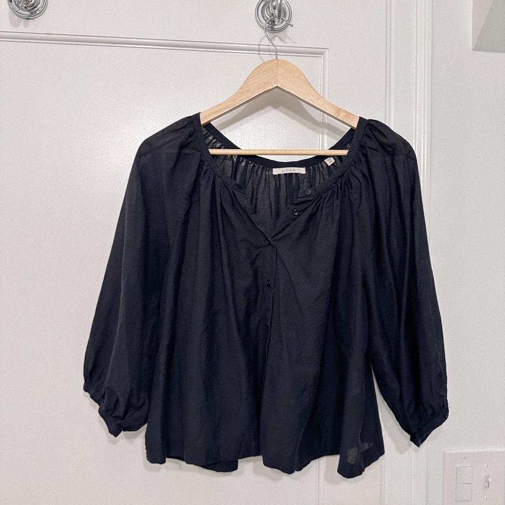 Black Cotton Doen Blouse size XS